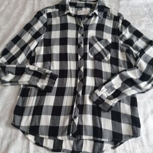 Universal Thread Black and White Checkered Shirt